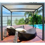 Pergola bioclimatique habrita aluminium anthracite 10, 80 m2 et toit