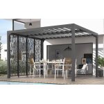 Pergola bioclimatique habrita lames orientables 11 m2 et brise - vue