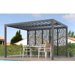 Pergola bioclimatique habrita lames orientables 11m2 et brise - vue