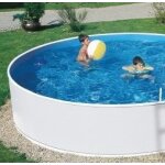 Piscine ovale azuro 5. 5x3. 7x1. 2 autoportante blanc