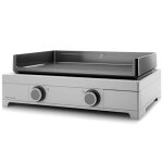 Plancha electrique forge adour modern e60 inox 2 bruleurs 3200w