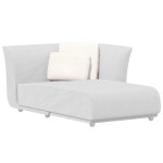 Sofa mridienne gauche suave vondom tissu dperlant blanc snow 1041