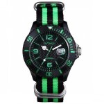 Montre intimes watch noir / vert sport nylon - it - 057n