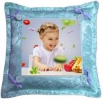 Coussin bleu photo