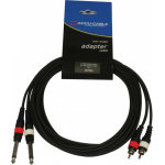 Accu cable ac - 2r - 2j6m / 3 2x rca m to 2x 6, 3 jack mon - cbles adaptateurs