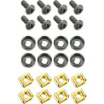 Adam hall 19  parts 5927 m8 ah - lot de 8 vis m6 x 12 mm avec �crou cage et rondelle d�formable - accessoires ...