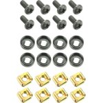 Adam hall 19  parts 5927 m8 ah - lot de 8 vis m6 x 12 mm avec �crou cage et rondelle d�formable - accessoires ...