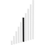 Adam hall 19  parts 61535 b 12 - profil� rack acier noir heavy duty 12 u - rails de rack