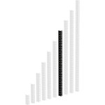 Adam hall 19  parts 61535 b 14 - profil� rack acier noir heavy duty 14 u - rails de rack