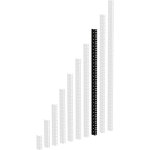 Adam hall 19  parts 61535 b 16 - profil� rack acier noir heavy duty 16 u - rails de rack