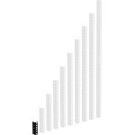 Adam hall 19  parts 61535 b 2 - profil� rack acier noir heavy duty 2 u - rails de rack