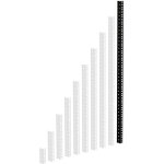 Adam hall 19  parts 61535 b 20 - profil� rack acier noir heavy duty 20 u - rails de rack
