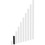 Adam hall 19  parts 61535 b 4 - profil� rack acier noir heavy duty 4 u - rails de rack