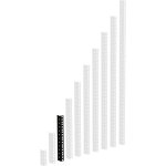 Adam hall 19  parts 61535 b 6 - profil� rack acier noir heavy duty 6 u - rails de rack