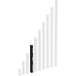 Adam hall 19  parts 61535 b 8 - profil� rack acier noir heavy duty 8 u - rails de rack