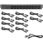 Adam hall 19  parts 87471 iec - multiprise 19  10 prises, prises femelles avec terre cei c13 - multiprises ...