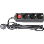 Adam hall accessories 8747 s3 - multiprise secteur 3 prises avec interrupteur - prises multiples