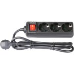 Adam hall accessories 8747 s3 - multiprise secteur 3 prises avec interrupteur - prises multiples