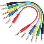 Adam hall cables 3 star bvv 0060 set - jeu de 6 c�bles patch 6, 3 mm jack stereo 0, 60 m - c�bles de ...
