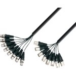 Adam hall cables 3 star l8 mf 0300 - c�ble multipaire 8 x xlr m�le vers 8 x xlr femelle 3 m - c�bles ...