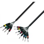Adam hall cables 3 star l8 vp0 300 - c�ble multipaire 4 x jack 6, 35 mm trs st�r�o vers 8 x jack - c�bles ...