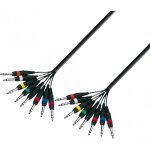 Adam hall cables 3 star l8 vv 0500 - cble multipaire 8 x jack 6, 35 mm trs stro vers 8 x jack - cbles ...