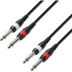 Adam hall cables 3 star tpp 0100 - c�ble audio 2 x jack 6, 35 mm mono vers 2 x jack 6, 35 mm mono 1 m ...
