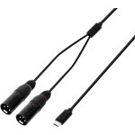 Adam hall cables 3 star y mm usb - c 0150 - c�ble usb - c en y 2 x xlr m�le x usb - c 1, 5 m - c�bles ...