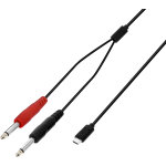 Adam hall cables 3 star y pp usb - c 0300 - c�ble usb - c en y 2 x jack ts m�le x usb - c 3 m - c�bles ...