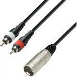 Adam hall cables 3 star ymcc 0300 - cble audio connecteur xlr sur 2 connecteurs rca, 3 m - cbles y