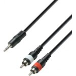 Adam hall cables 3 star ywcc 0100 - c�ble audio mini - jack 3, 5 mm st�r�o vers 2 x rca m�le 1 m - c�bles ...