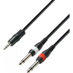 Adam hall cables 3 star ywpp 0300 - cble audio mini - jack 3, 5 mm stro vers 2 x jack 6, 35 mm - cbles ...