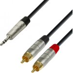 Adam hall cables 4 star ywcc 0090 - c�ble audio rean mini - jack 3, 5 mm st�r�o vers 2 x rca m�le - c�bles ...