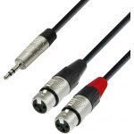 Adam hall cables 4 star ywff 0300 - c�ble audio rean mini - jack 3, 5 mm st�r�o vers 2 x xlr - c�bles ...
