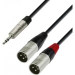 Adam hall cables 4 star ywmm 0180 - c�ble audio rean mini - jack 3, 5 mm st�r�o vers 2 x xlr m�le - c�bles ...