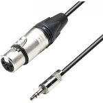 Adam hall cables 5 star myf 0300 - c�ble micro xlr femelle neutrik vers jack 3, 5 mm st�r�o 3 m - c�bles ...