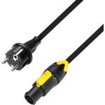 Adam hall cables 8101 tcon 0150 - cordon d'alimentation cee 7 / 7 vers neutrik  powercon true1 top - ...