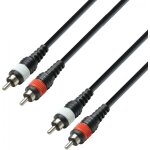 Adam hall cables k3 tcc 0100 m - câble audio gainé 2 connecteurs rca - câbles jumeaux Adam hall cables k3 tcc 0100 m - câble audio gainé 2 connecteurs rca - câbles jumeaux