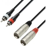 Adam hall cables k3 tmc 0600 - câble audio gainé 2 connecteurs rca sur - câbles jumeaux Adam hall cables k3 tmc 0600 - câble audio gainé 2 connecteurs rca sur - câbles jumeaux