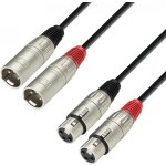 Adam hall cables k3 tmf 0100 - audio cable 2 x xlr male to 2 x xlr - câbles jumeaux Adam hall cables k3 tmf 0100 - audio cable 2 x xlr male to 2 x xlr - câbles jumeaux