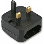 Adam hall cables ksf cp - adaptateur prise euro / uk noir, 5 a