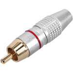 Adam hall connectors 4 star cr2 red - connecteur rca m�le avec anneau de codage rouge - rca / cinch connecteur ...