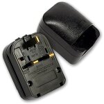 Adam hall connectors kscp 3 - prise adaptateur avec prise de terre / uk noir 13 a