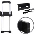 Adam hall hardware 3476021 - poign�e t�lescopique encastrable 1 barre, cuvette noire avec - accessoires ...