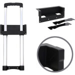 Adam hall hardware 3476021 - poign�e t�lescopique encastrable 1 barre, cuvette noire avec - accessoires ...