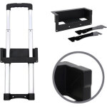Adam hall hardware 3476031 - poign�e t�lescopique encastrable 2 barres, cuvette noire avec - accessoires ...