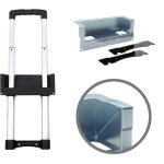 Adam hall hardware 3476033 - poign�e t�lescopique encastrable 2 barres, cuvette zinc avec - accessoires ...