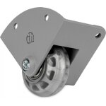 Adam hall hardware 37601 s - corner castor with 48 mm wheel in aluminium die - cast housing, cranked ...