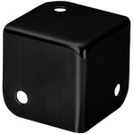 Adam hall hardware 4000 blk - petit coin de caisse carré, noir - cornières Adam hall hardware 4000 blk - petit coin de caisse carré, noir - cornières
