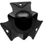 Adam hall hardware 4113 blk - petit coin boule, trois pattes, décalage pour 6109, noir - cornières Adam hall hardware 4113 blk - petit coin boule, trois pattes, décalage pour 6109, noir - cornières